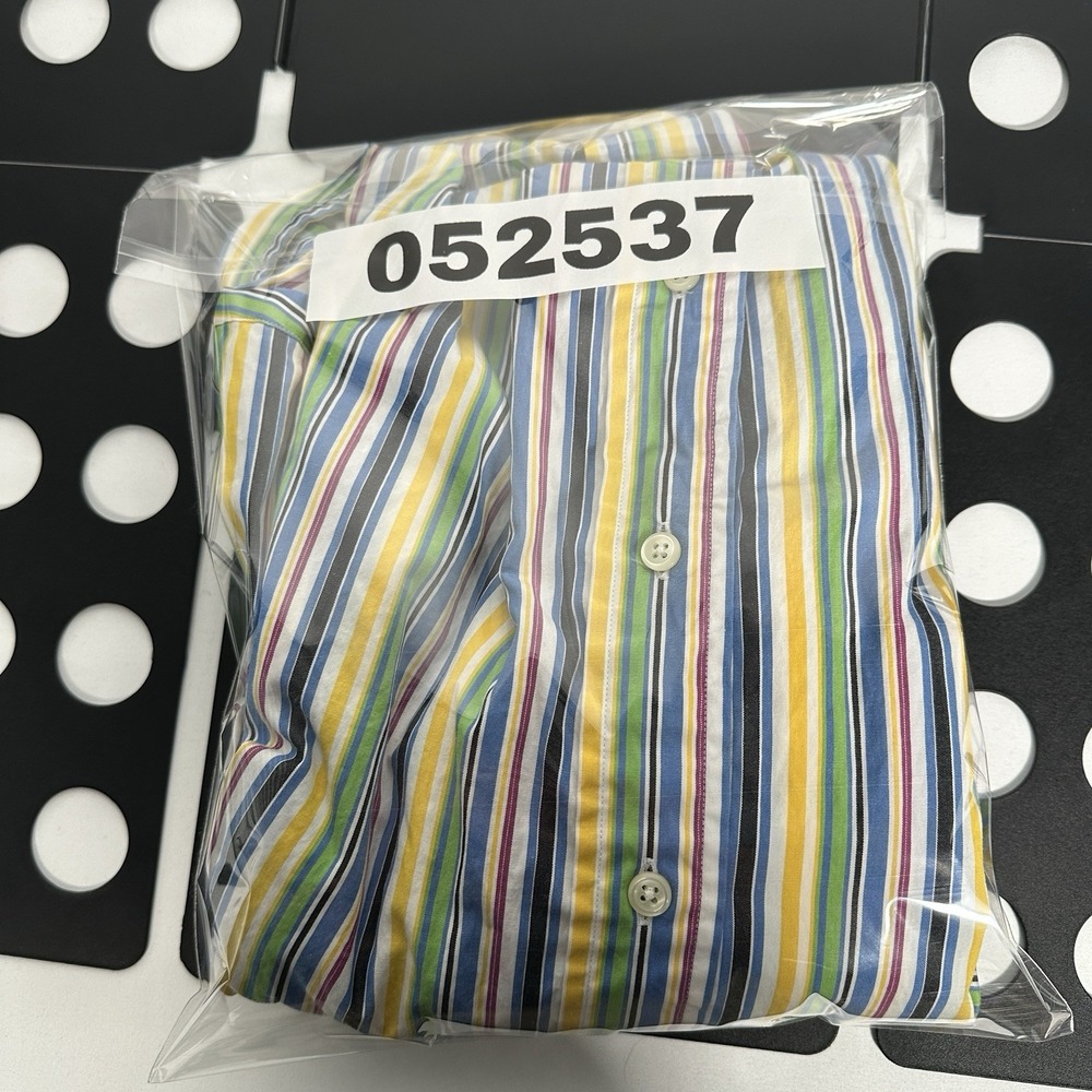 Ralph Lauren Mens Button Shirt XXL‎ Vintage Bright Stripes Tagged L - Picture 7 of 7